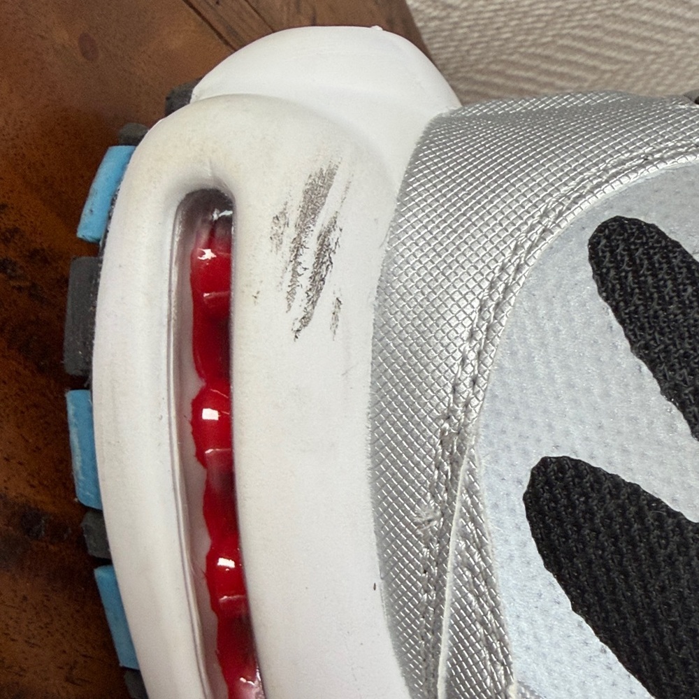 Black and White Athletic Sneakers - Picture 2 of 10